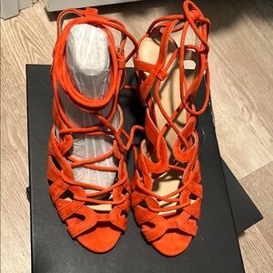 Banana Republic Vibrant Orange Strappy Sandals